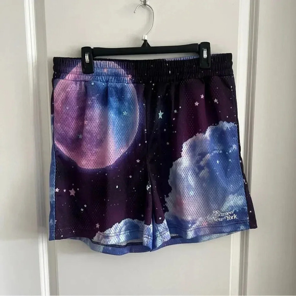 Shmeel New York Galaxy Mesh Gym Shorts Size Large - Picture 1 of 5